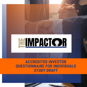 Accredited Investor Questionnaire For Individuals – Study Guide Draft